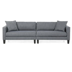 Comfy 3-Seat Sofa with Wooden Legs, Modern Style for Living Room and Study