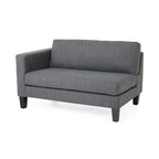 Comfy 3-Seat Sofa with Wooden Legs, Modern Style for Living Room and Study