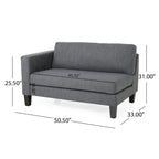 Comfy 3-Seat Sofa with Wooden Legs, Modern Style for Living Room and Study