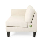 Comfy 3-Seat Sofa with Wooden Legs, Modern Style for Living Room and Study