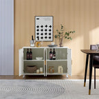 Sideboard Buffet Cabinet With 4 Doors And Removable Shelves