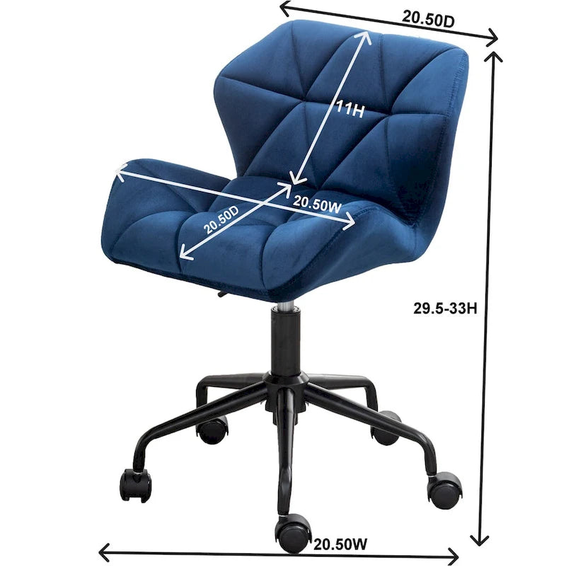 Diamond Tufted Adjustable Swivel Office Chair for Office Room
