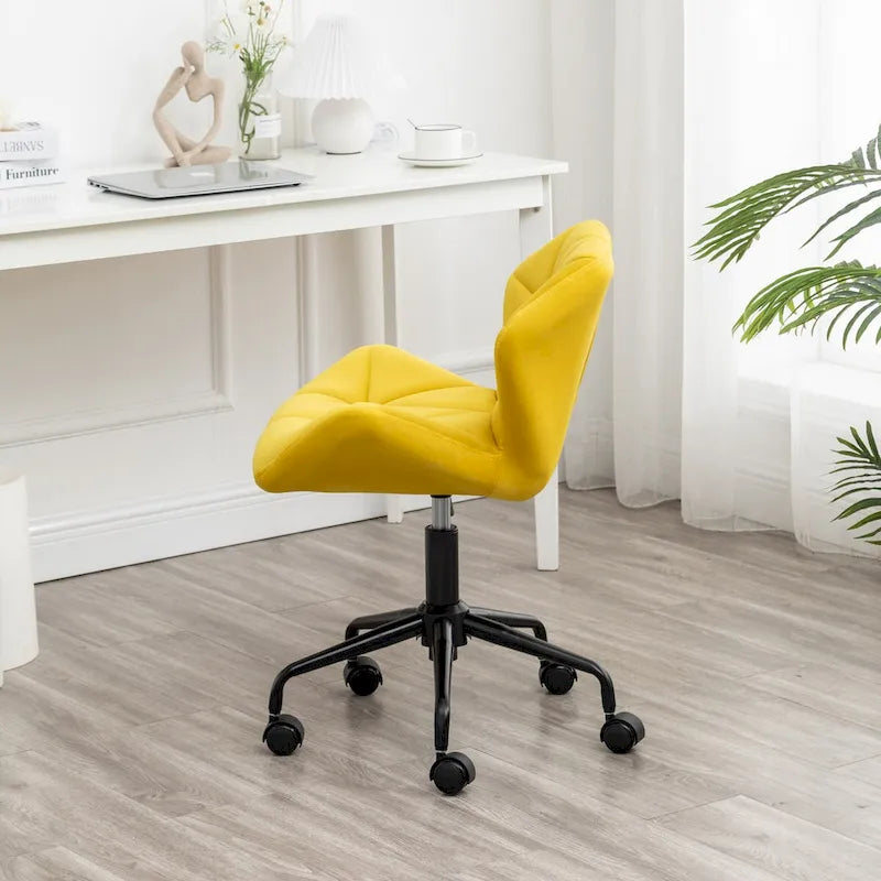Diamond Tufted Adjustable Swivel Office Chair for Office Room