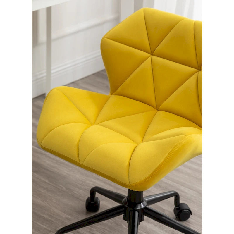 Diamond Tufted Adjustable Swivel Office Chair for Office Room