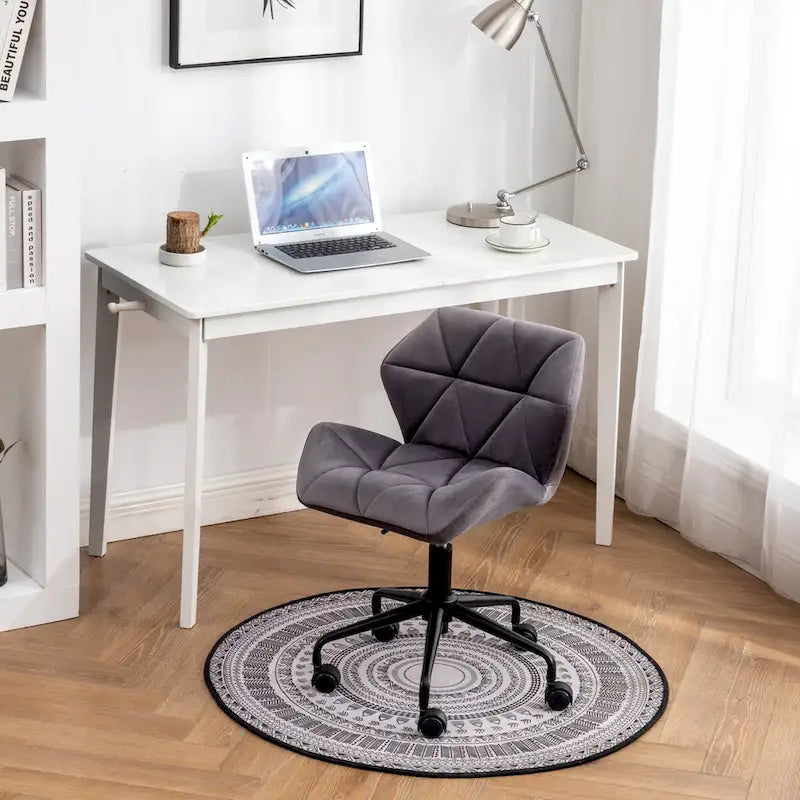 Diamond Tufted Adjustable Swivel Office Chair for Office Room