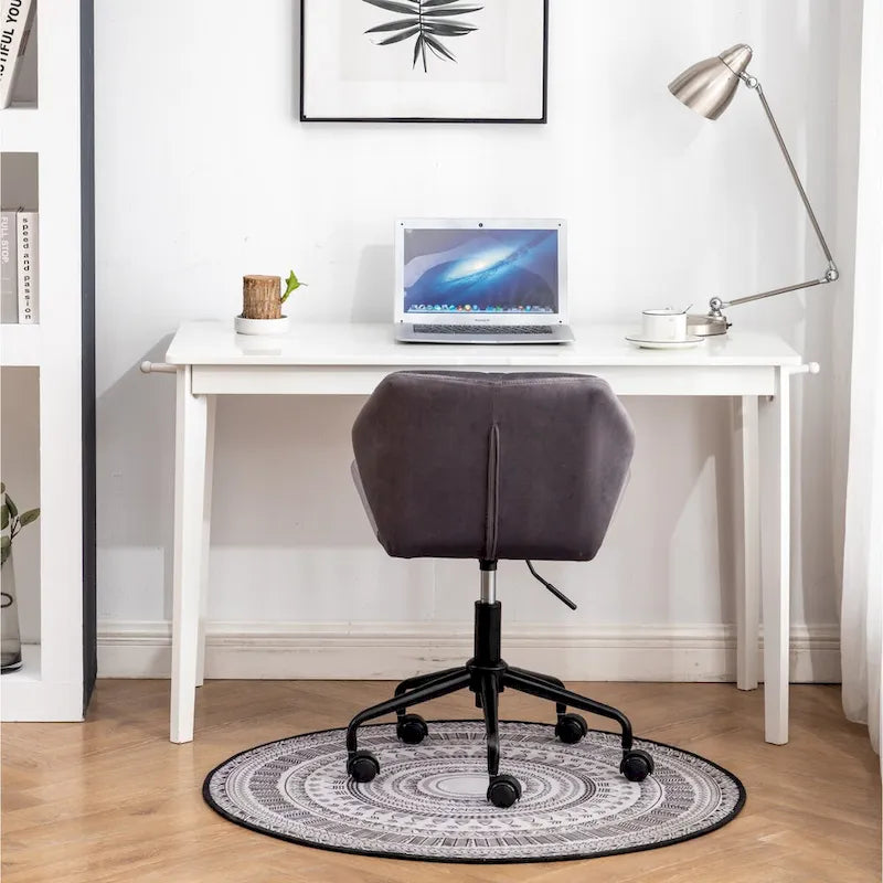 Diamond Tufted Adjustable Swivel Office Chair for Office Room