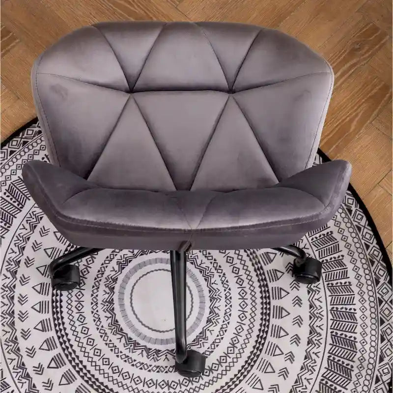 Diamond Tufted Adjustable Swivel Office Chair for Office Room