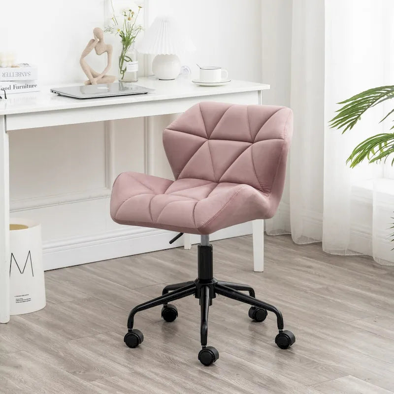 Diamond Tufted Adjustable Swivel Office Chair for Office Room