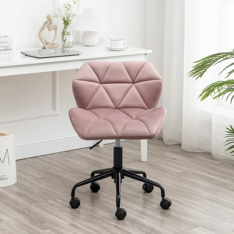 Diamond Tufted Adjustable Swivel Office Chair for Office Room
