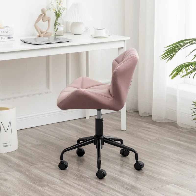 Diamond Tufted Adjustable Swivel Office Chair for Office Room