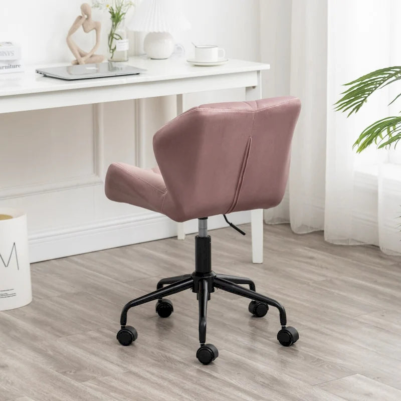 Diamond Tufted Adjustable Swivel Office Chair for Office Room