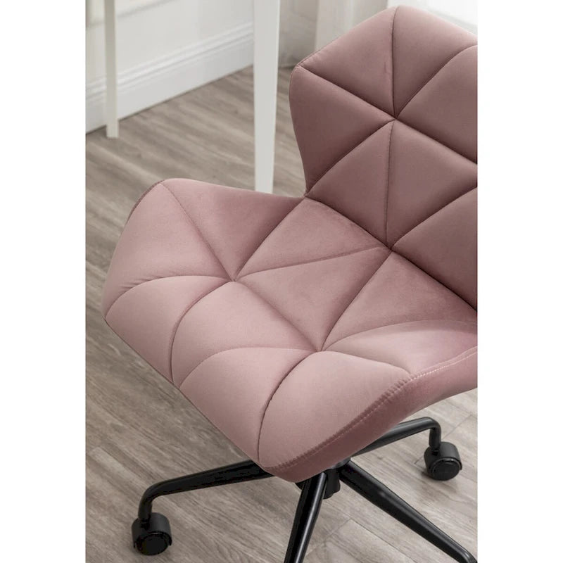 Diamond Tufted Adjustable Swivel Office Chair for Office Room