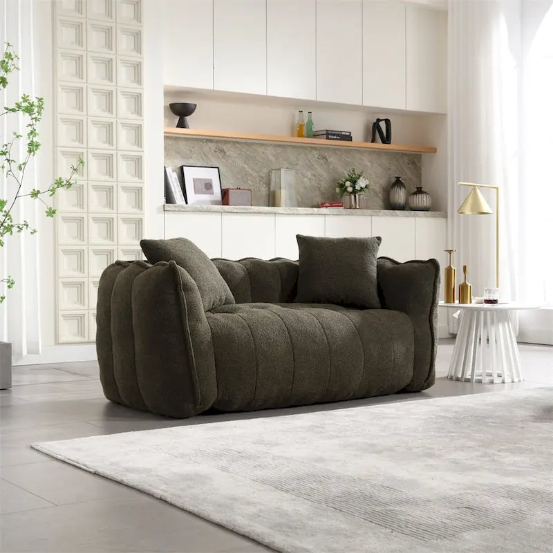 Modern Chenille Recliner Sofa with High Resilience Foam