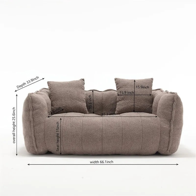 Modern Chenille Recliner Sofa with High Resilience Foam