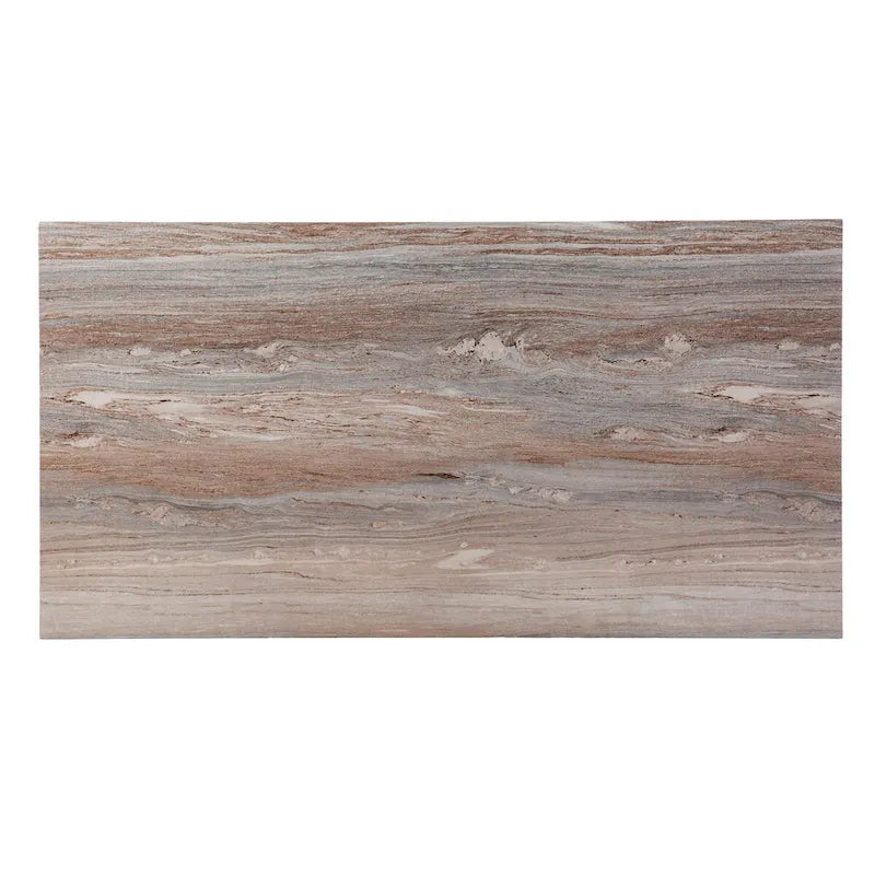 Modern Contemporary Faux Marble Writing Desk, Multifunctional as a Small Space Dining Table or Hobby Workstation