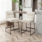 Roundhill Milos Upholstered 26-inch Counter Height Stools, Set of 2