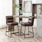 Roundhill Milos Upholstered 26-inch Counter Height Stools, Set of 2
