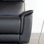 Furniture of America Marty Modern Leather Match Manual Recliner