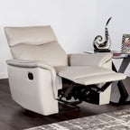 Furniture of America Marty Modern Leather Match Manual Recliner