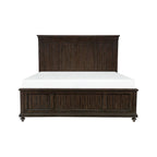 Driftwood Charcoal Finish Bedroom Set 3pc Bed and Two Nightstands