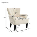 Chaises de salon d'appoint en tissu moderne