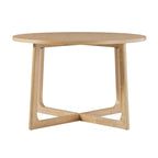 Table à manger ronde moderne en bois massif Middlebrook avec pieds géométriques