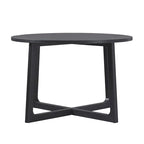 Table à manger ronde moderne en bois massif Middlebrook avec pieds géométriques