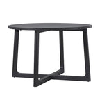 Table à manger ronde moderne en bois massif Middlebrook avec pieds géométriques