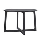 Table à manger ronde moderne en bois massif Middlebrook avec pieds géométriques