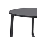 Table à manger ronde moderne en bois massif Middlebrook avec pieds géométriques