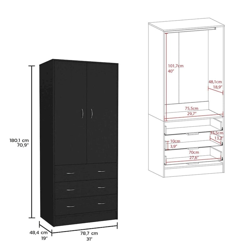 Taly 2 Doors 3 Drawers Armoire