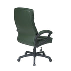 Work Smart Black Eco Leather High-back Contour Executive Chair