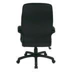 Work Smart Black Eco Leather High-back Contour Executive Chair