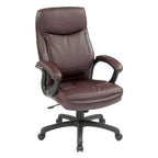 Work Smart Black Eco Leather High-back Contour Executive Chair