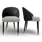 Ensemble de salle à manger 9 pièces avec table à manger rectangulaire extensible en pierre frittée de 240 cm et 8 chaises en similicuir