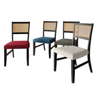 Chaise de salle à manger en bois en lin contemporaine CraftPorch, lot de 4