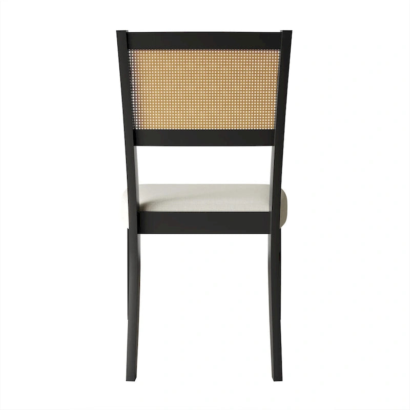 Chaise de salle à manger en bois en lin contemporaine CraftPorch, lot de 4