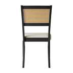 Chaise de salle à manger en bois en lin contemporaine CraftPorch, lot de 4
