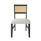 Chaise de salle à manger en bois en lin contemporaine CraftPorch, lot de 4