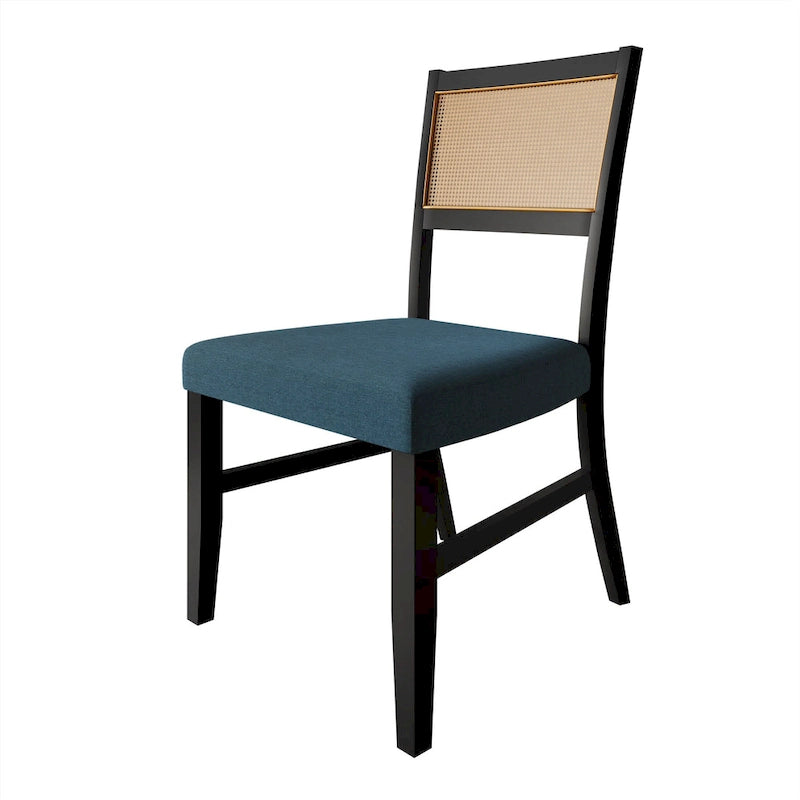 Chaise de salle à manger en bois en lin contemporaine CraftPorch, lot de 4