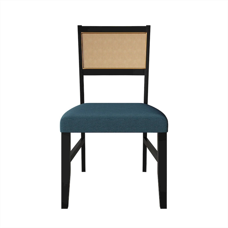 Chaise de salle à manger en bois en lin contemporaine CraftPorch, lot de 4