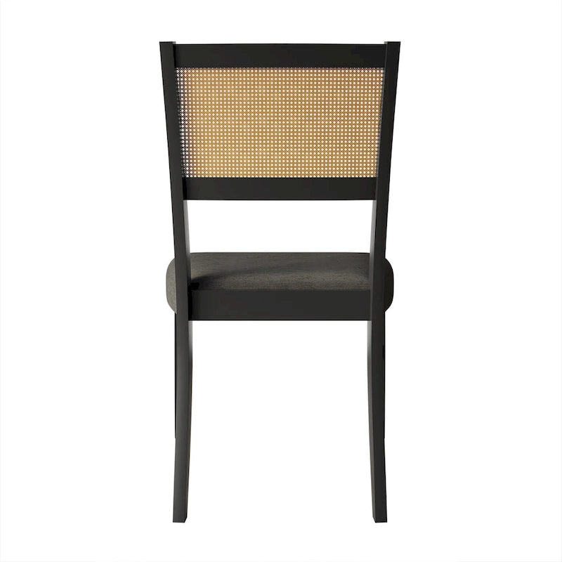 Chaise de salle à manger en bois en lin contemporaine CraftPorch, lot de 4