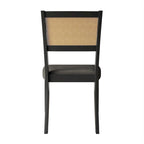 Chaise de salle à manger en bois en lin contemporaine CraftPorch, lot de 4