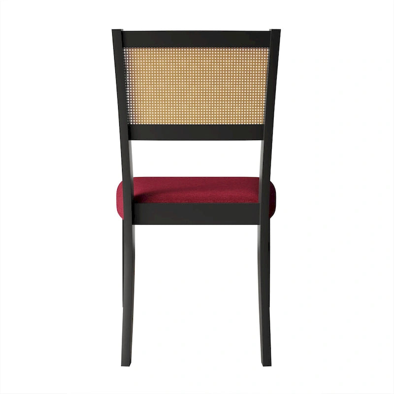 Chaise de salle à manger en bois en lin contemporaine CraftPorch, lot de 4