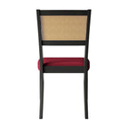 Chaise de salle à manger en bois en lin contemporaine CraftPorch, lot de 4