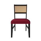 Chaise de salle à manger en bois en lin contemporaine CraftPorch, lot de 4