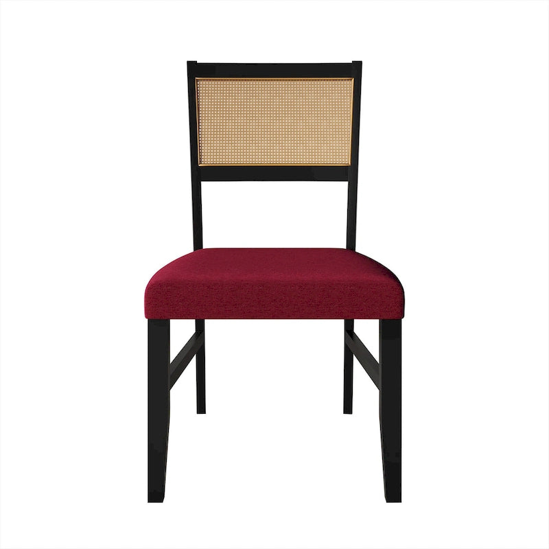 Chaise de salle à manger en bois en lin contemporaine CraftPorch, lot de 4