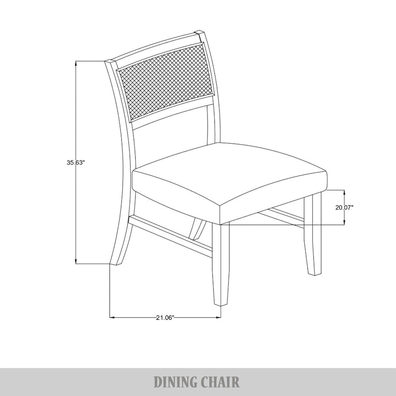 Chaise de salle à manger en bois en lin contemporaine CraftPorch, lot de 4