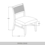 Chaise de salle à manger en bois en lin contemporaine CraftPorch, lot de 4