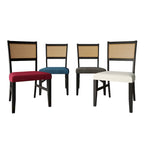 Chaise de salle à manger en bois en lin contemporaine CraftPorch, lot de 4